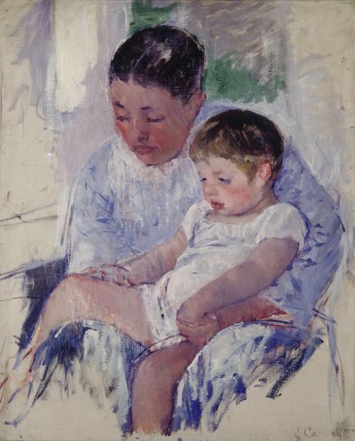 Jenny und ihr schläfriges Kind von Mary Cassatt